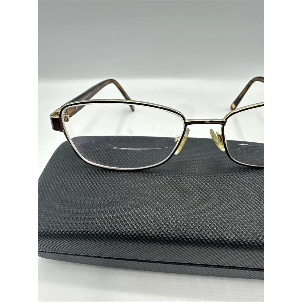 Marchon NYC Eyeglasses Frame M-4003 210 Women Brown Rectangle Full Rim 54-16-140